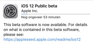 iOS 12, Public Beta